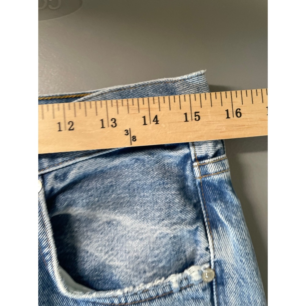 NEW Citizens of Humanity Lindz Lowrise Straight Jeans 27 Medium Wash Distressed - Picture 9 of 11
